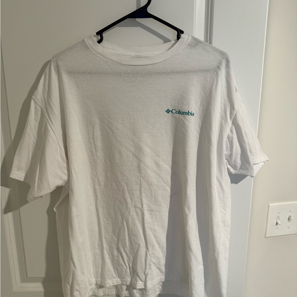 Columbia White Short Sleeve Men's Tee